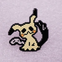 cute pixel pikachu television brooches badge for bag lapel pin buckle jewelry gift for friends