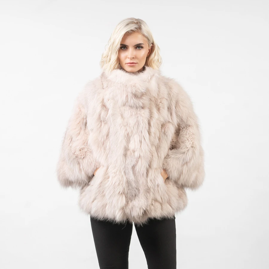 

Best Selling Fox Fur Coat Women Natural Fur Jacket Natural Real Fox Fur Jacket Ladies Winter Turndowm Collar