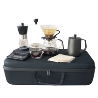 portablecoffee set outdoor travel gift box with pour over coffee kettle coffee grinder cup filter manual coffee maker set
