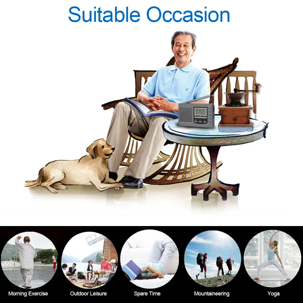 HRD-310 Портативный радио FM/AM/SW мини многополосные цифровой стерео и приемным