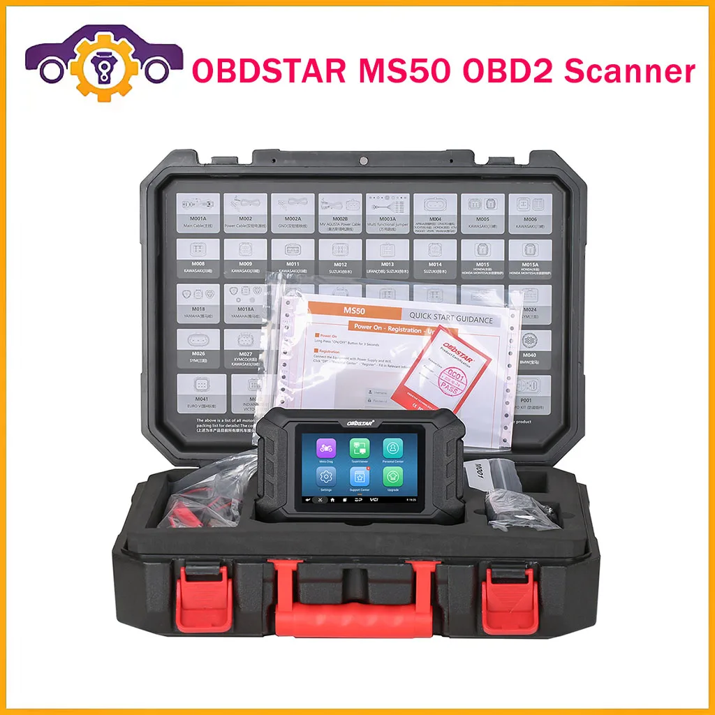 OBDSTAR MS50 сканер для мотоциклов OBD2, диагностика ключа и онлайн-Английский стандарт PK MS80