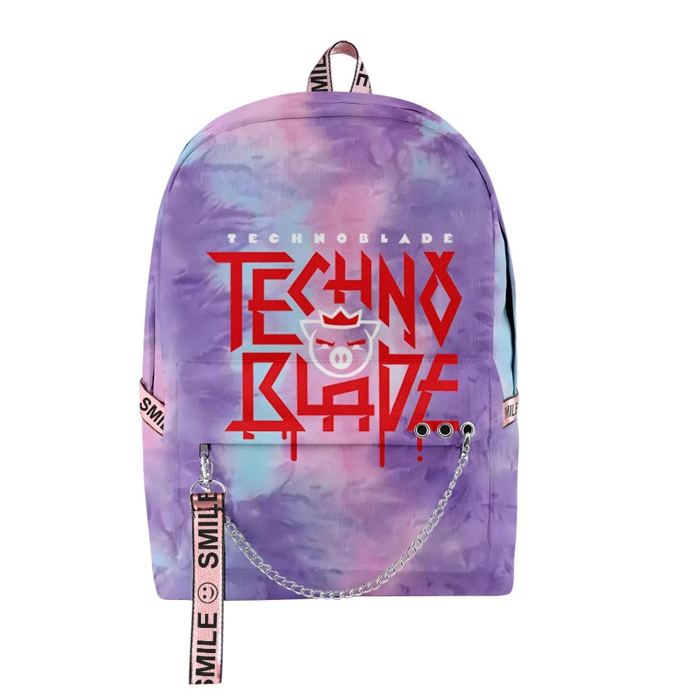 

Cartoon Kawaii Youthful School Bags Unisex technoblade Travel Bags 3D Print Oxford Waterproof Notebook Shoulder Backpacks