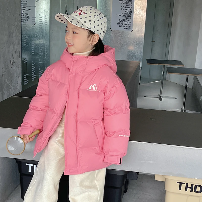 

Wniter New 90% White Duck Down Jacket Heavyweight Thick Warm Hooded Outerwear Winter Overalls for Kid Girl Down Jacket