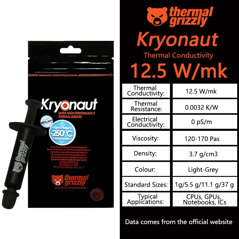Graxa Térmica Térmica Térmica do Silicone do Dissipador de Calor do Processador Intel Amd do Radiador de Cmputer de Gpu para o Processador Central 12.5w mk