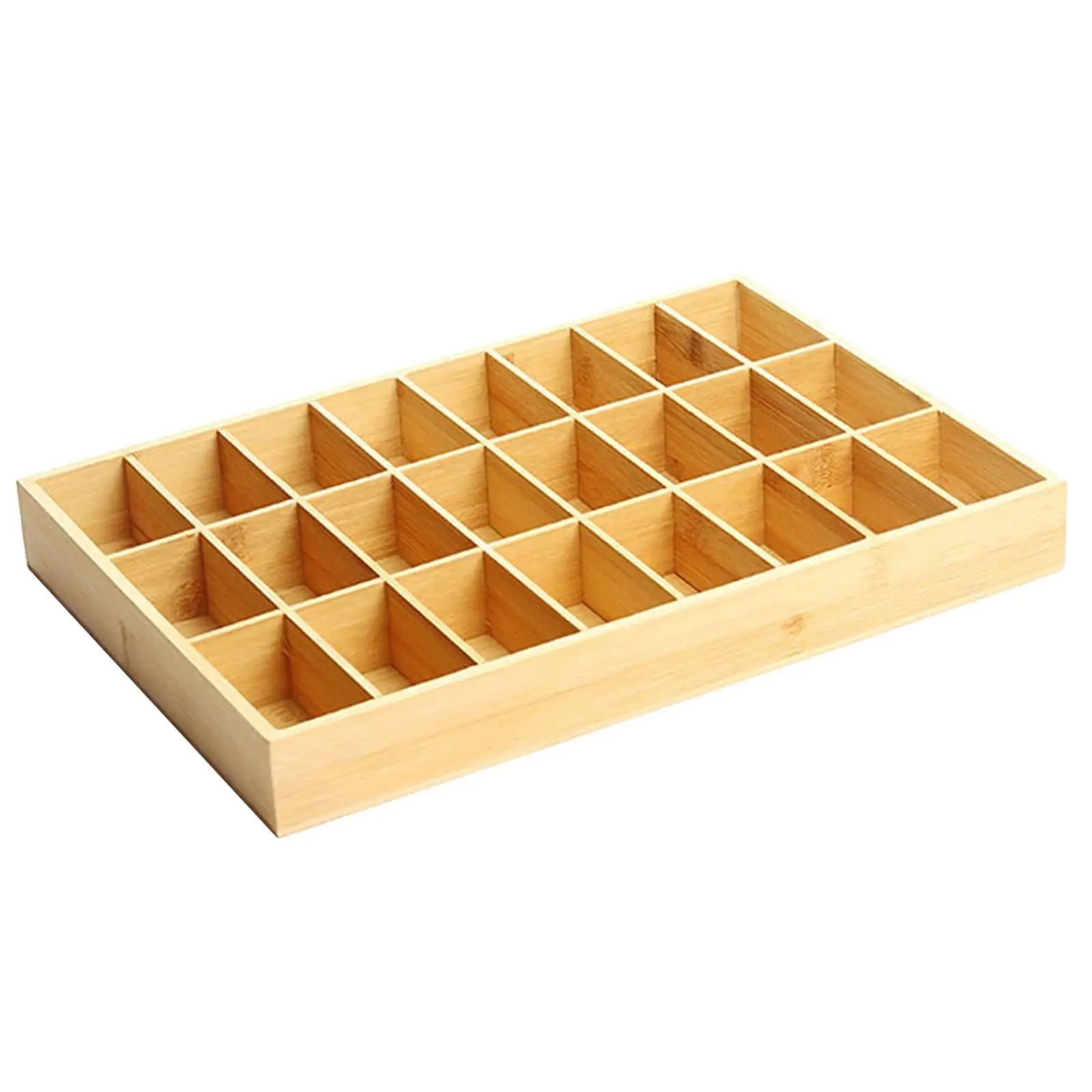 

Wooden Jewelry Tray Organizer Stackable 24 Grids Collectibles Jewelry Box Holder Tray Showcase for Necklace Bracelet for Women