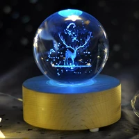 custom 3d mini home decoration crystal ball music box for christmas gift souvenir