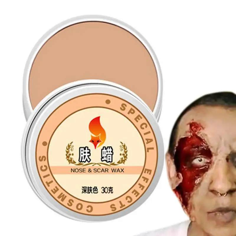 

Halloween Scar Wax Modeling Scar Wax Cosmetic Professional Nose Modeling Skin Tone Face Scar Wax No Irritation Skin-Friendly