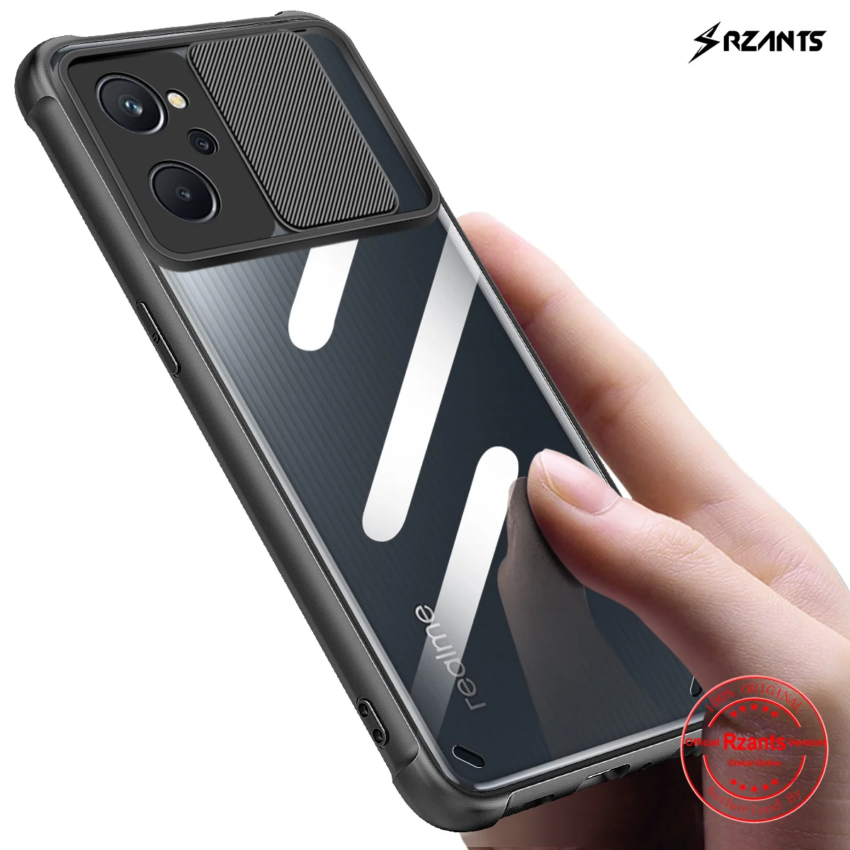 

Rzants For OPPO Realme 9i Case Soft [Lens Protection] Air Bag Conor Clear Cover Double Casing