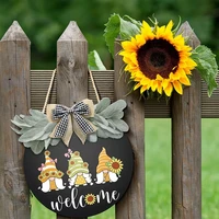 welcome wreath sign for farmhouse front porch decor rustic door hangers front door faceless doll pattern for home decoration