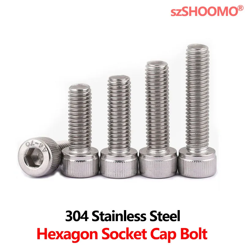 

SHOOMO 304 Stainless Steel Cheese Head Inside Hexagonal Micro Bolt Hex Socket Cap Machine Small Screw M1.2-M3 M4 DIN912