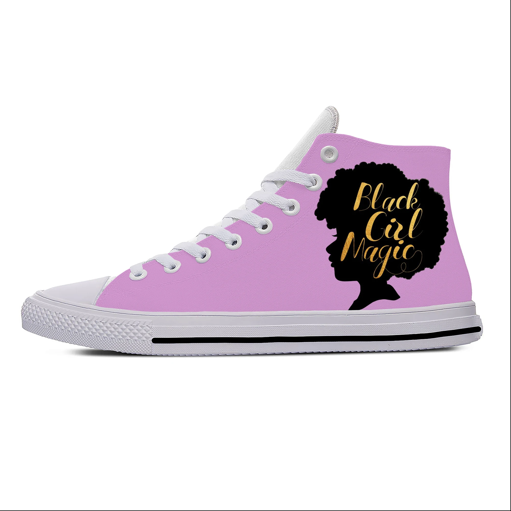 

Black Girl Magic High Top Sneakers Mens Womens Teenager Casual Shoes Canvas Running Shoes Cosplay 3D Print Lightweight shoe