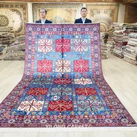 198x305cm Handmade Silk Carpet Tribal Style Kazak Home Office Area Rugs (BL068)