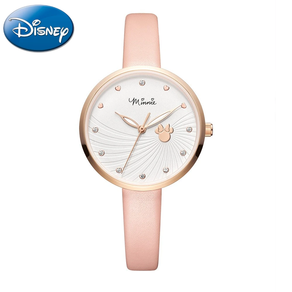 Disney Gift Minnie Mouse Quartz Watch With Box Japan Qurtz Movt High Quality 30M Waterproof Clock Girl Relogio Feminino enlarge