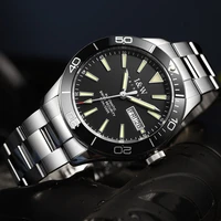 iw sii nh36 luxury brand automatic mechanical men watch gmt 100m waterproof diving sport green water ghost wrist watch for men