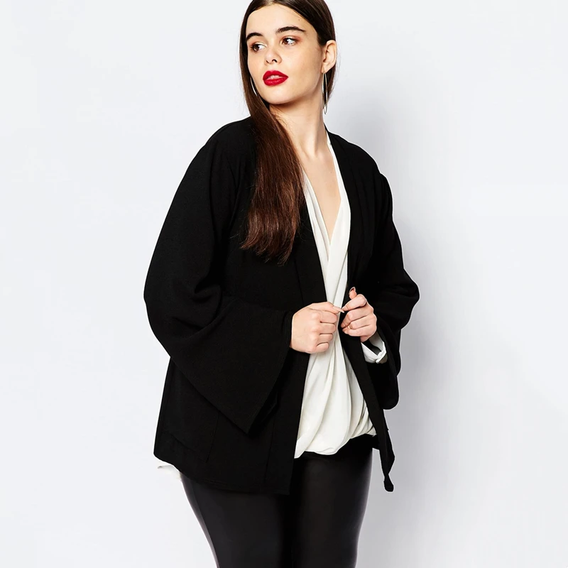 Женский кардиган на шнуровке свободная верхняя одежда большого размера 569