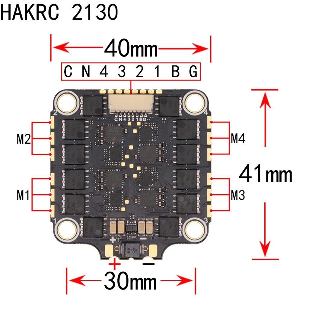 

Электронный контроллер скорости HAKRC 2130, высококлассный 6-слойный 4-в-1 ESC 2-8s ESC PWM, двигатель с аппаратным приводом для FPV радиоуправляемого дрона