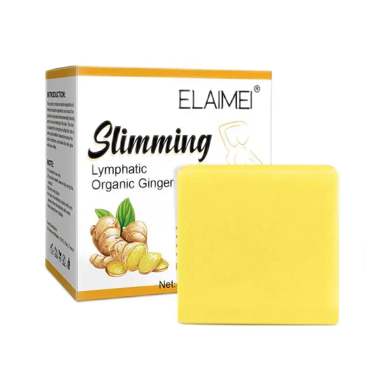 

100g Moisturizing Ginger Soap Turmeric Handmade Soap Bath Soap Plant Extract Ginger Skin Cleansing Face Body Slimming Soap