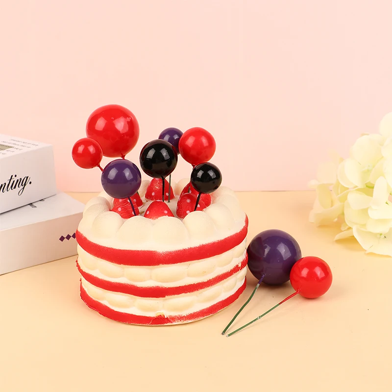 

5 шт. красочные шарики в форме торта, украшения для торта своими руками на свадьбу, день рождения, десерт, кекс, реквизит, товары для выпечки