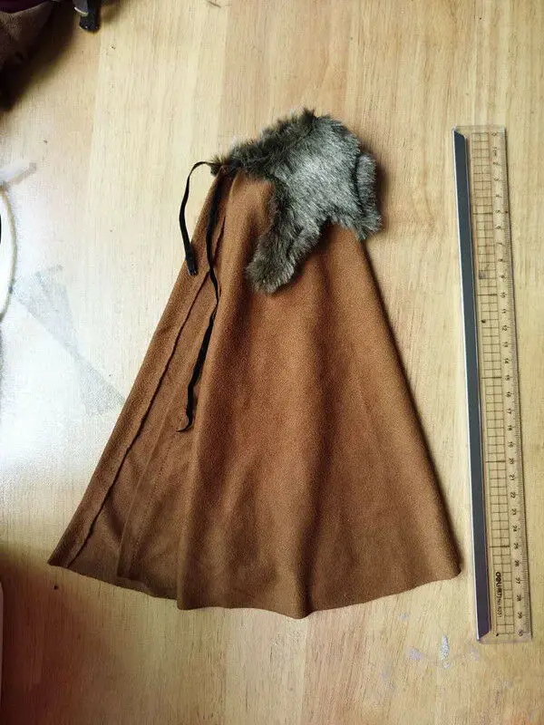 

1/6 Scale Ancient Soldier Roman General Cloak Model W Fur Collar for 12" Doll