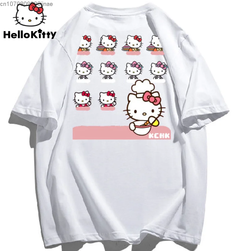 Футболка женская с коротким рукавом из хлопка батальных размеров Y2k |