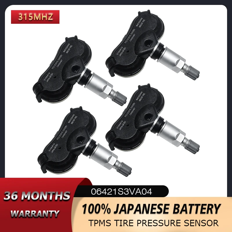 

TPMS SENSOR FOR HONDA PILOT ODYSSEY Ridgeline Acura TL RL MDX 3.2L 3.5L TIRE PRESSURE MONITOR 315MHZ 06421-S3V-A04 06421S3VA04