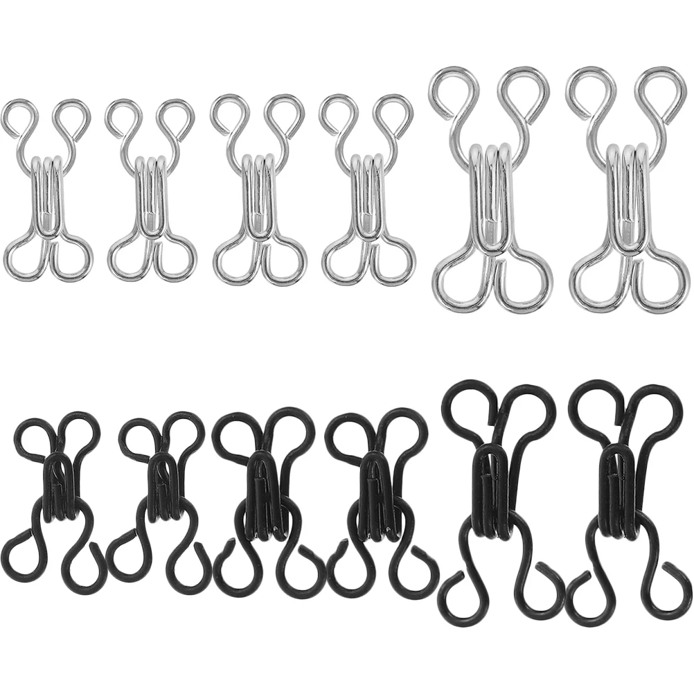 

120pcs Multipurpose Sewing Hooks Eyes Closure Hooks Clothing Hooks Sewing Supplies