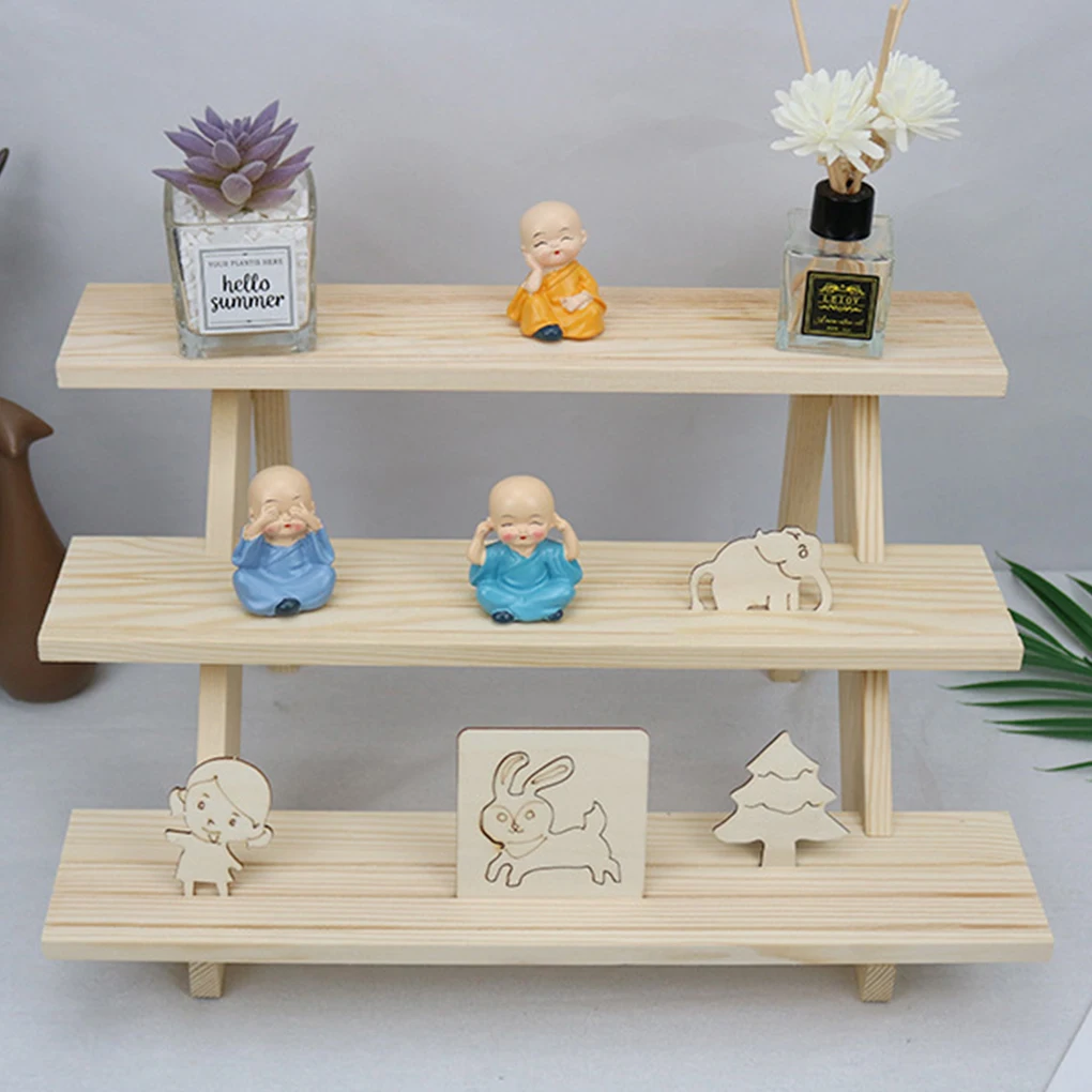 

Wood Display Holder Multi-layer Living Room Plant Ladder Shelf Bracket