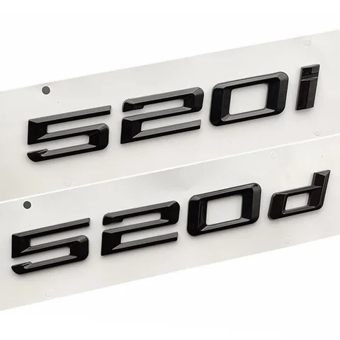 3D ABS глянцевые черные буквы Автомобильная Эмблема багажника значок наклейка 520i 520d логотип для BMW E60 E39 F10 F11 E61 F07 G30 аксессуары