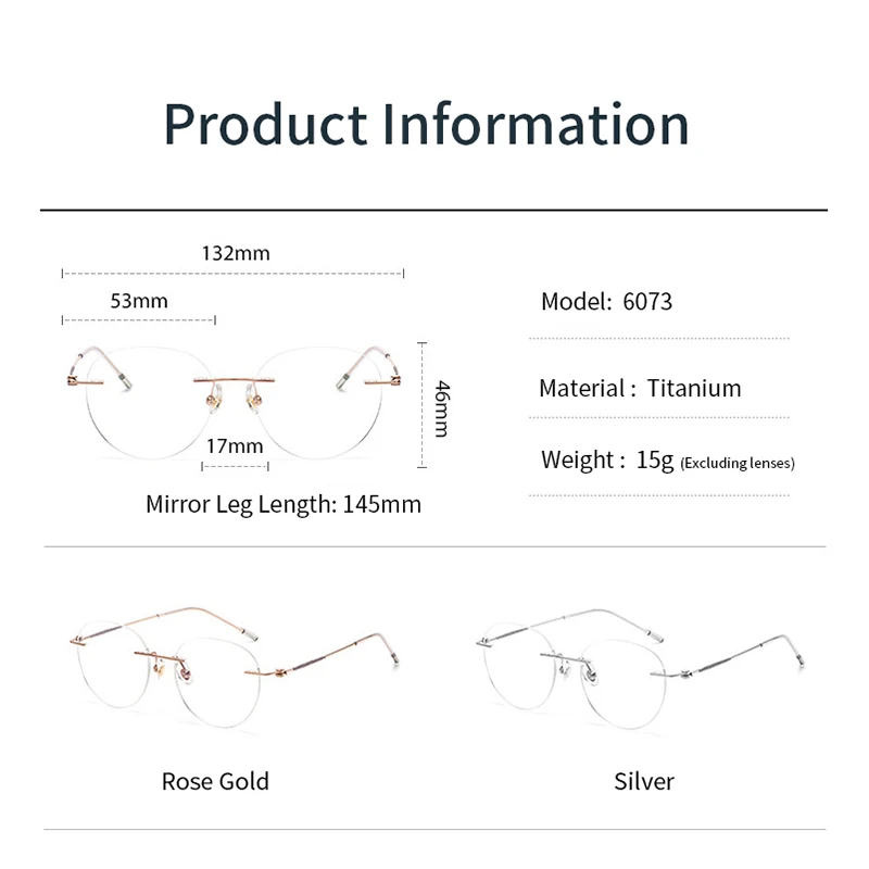 Оправа для очков Xbora Мужская и женская без оправы