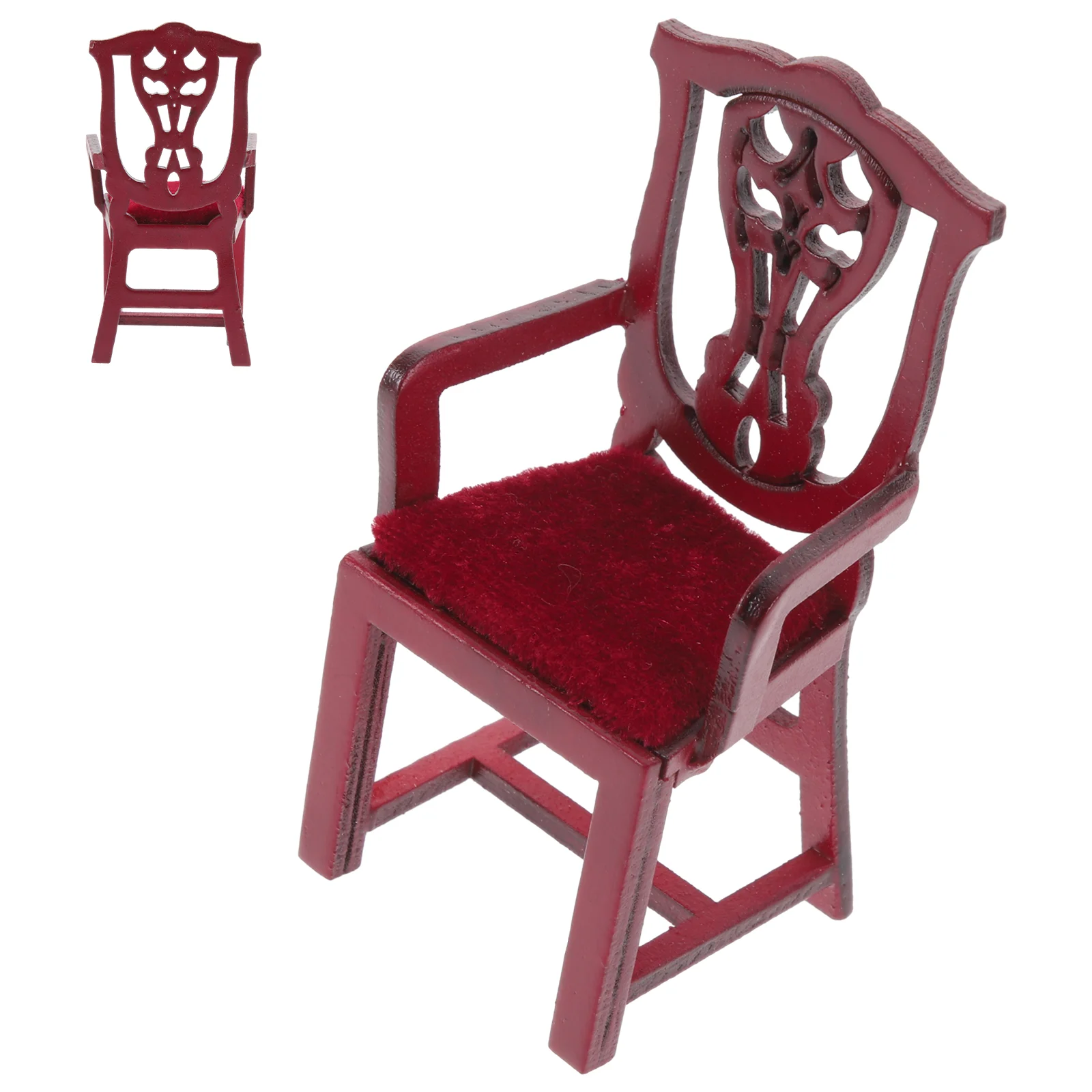 

Wooden Mini Furniture Mini House Miniature Chair Decorative Furniture Children Accessory