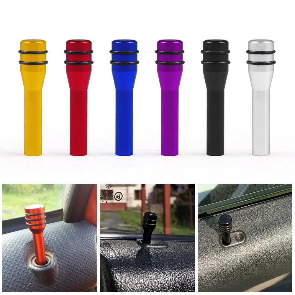 

2PCS General Motors Truck Interior Door Lock Knob Pull Pin Aluminum Alloy Door Lift Car Safety Door Lock Status Button