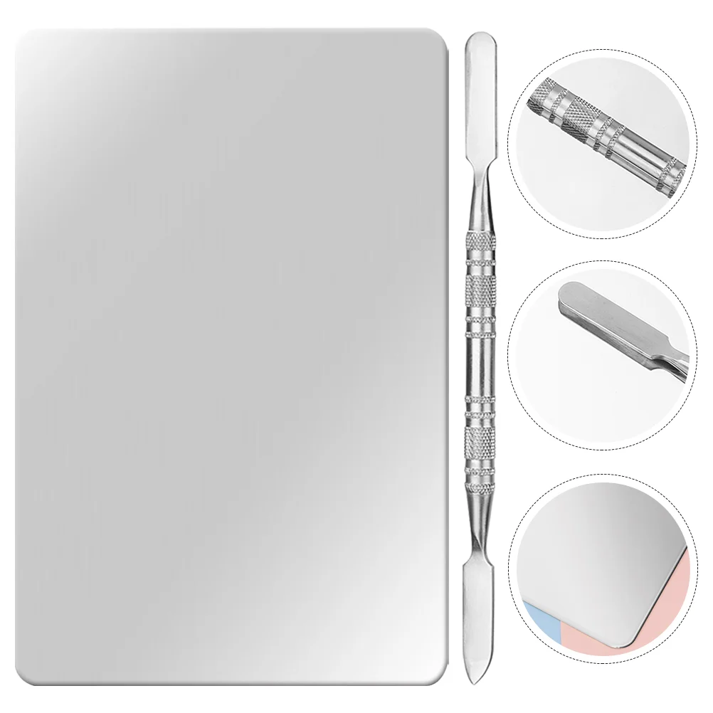 

Mixing Makeup Plate Spatula Display Foundation Traycolor Nailpolish Holder Board Tools Pigment Manicure Drawing Glue Eyelash
