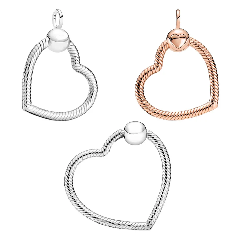 

925 con forma de corazón para mujer, accesorio para la fabricación de joyas, compatible con Collar, regalo del Día de la madre