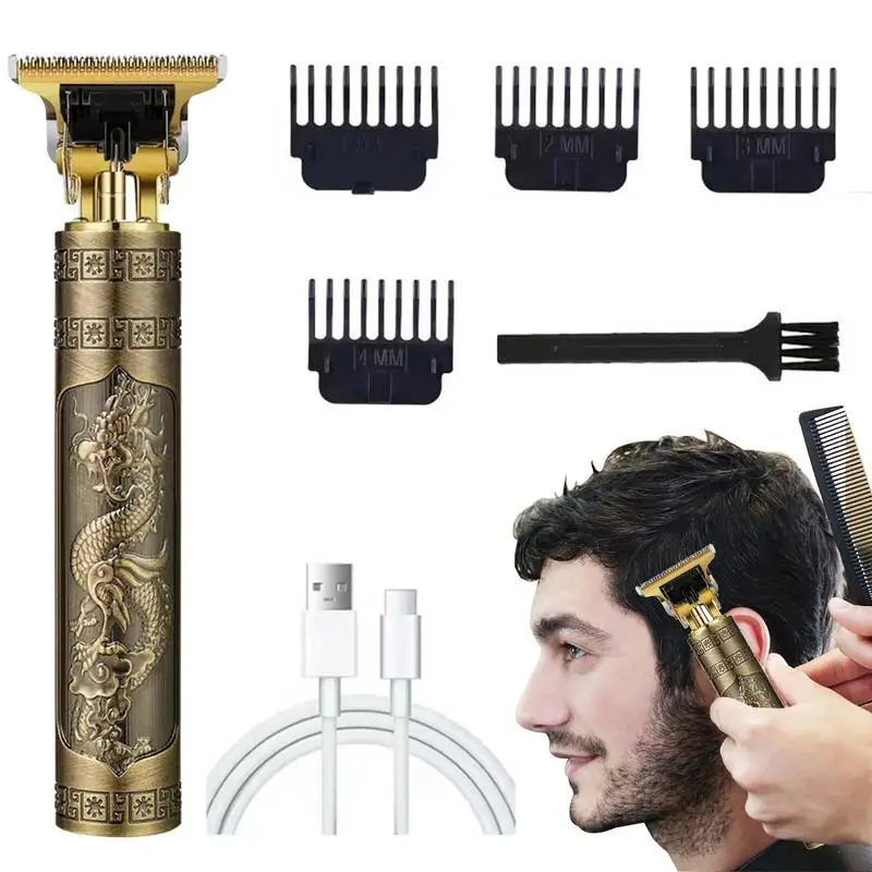 

Barber Clippers Professional Hair Trimmer Electric Haircutting & Trimming Tool With Limit Combs For Heads Beards & Body Grooming