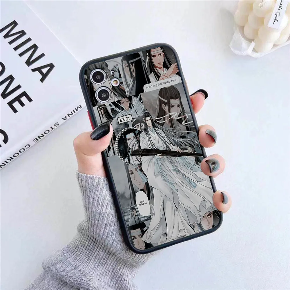 Для iphone 16ProMax 15 Pro 14 13 12 Mini 11 7 8 16 Plus XS Max XR MDZS аниме матовый полупрозрачный чехол