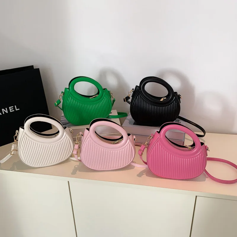 

Simple Casual Crossbody Bags for Women 2023 Fashion New Luxury Designer Small Saddle Shoulder Handbags New Summer Trendy Purse