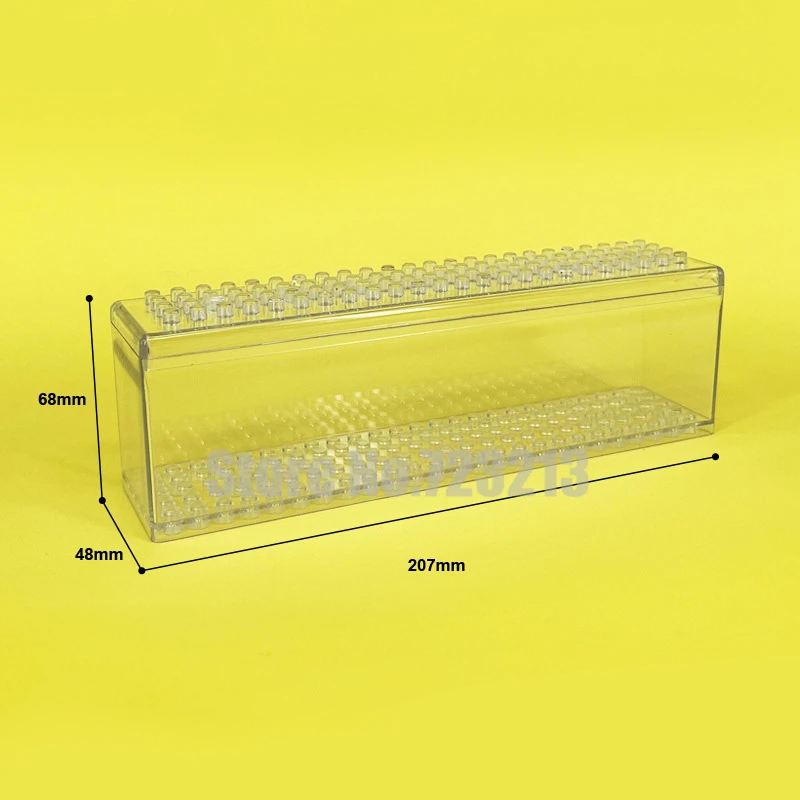 

Feleph Display Box 200*48*68mm Transparent Stackable Model Decoration Dust Proof Building Blocks Toy for Children MOC HT-001