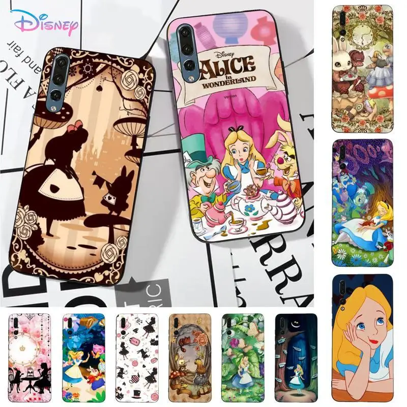 

Disney Alice in Wonderland Phone Case for Huawei P30 40 20 10 8 9 lite pro plus Psmart2019