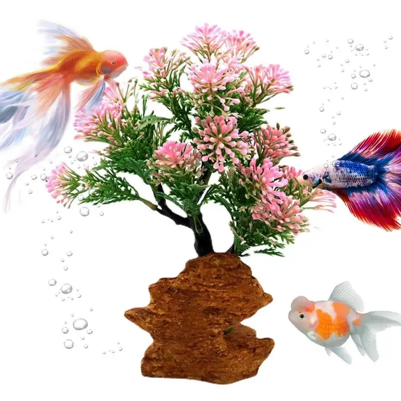 

Fish Tank Tree Aquarium Landscaping Tree Resin Safe Mini Fish Natural Artificial Tree Desktop Ornament For Aquarium Accessories