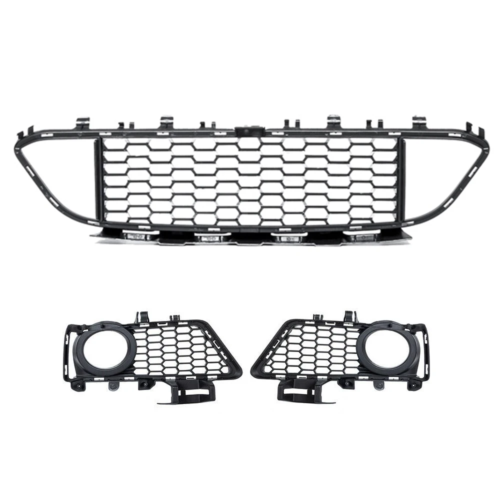 

51118068124 8054155 Front Bumper Lower Center Grille + Fog Light Grille for -BMW 3 Series F30 F31 LCI M-Sport 2011+