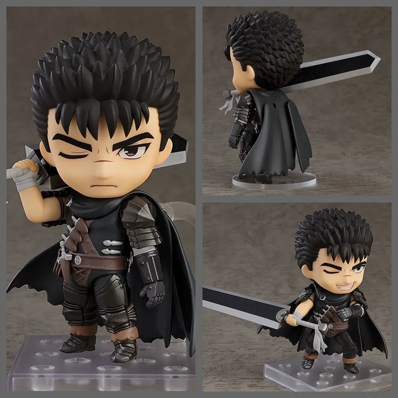 Фигурка Berserk Q Version # 2134 Guts меч легенда ветра черная модель фехтовальника
