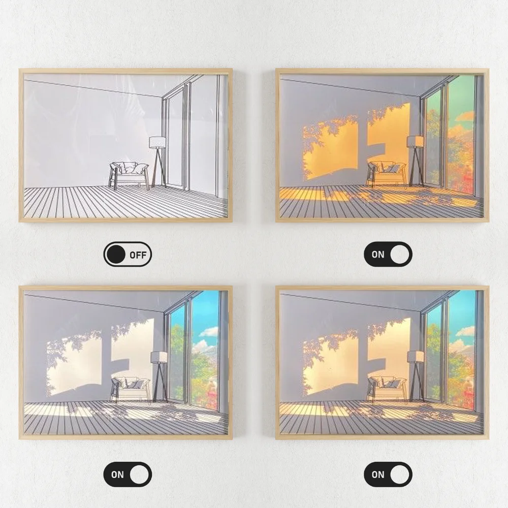 

KUALOOL Реактивная светодиодная картина