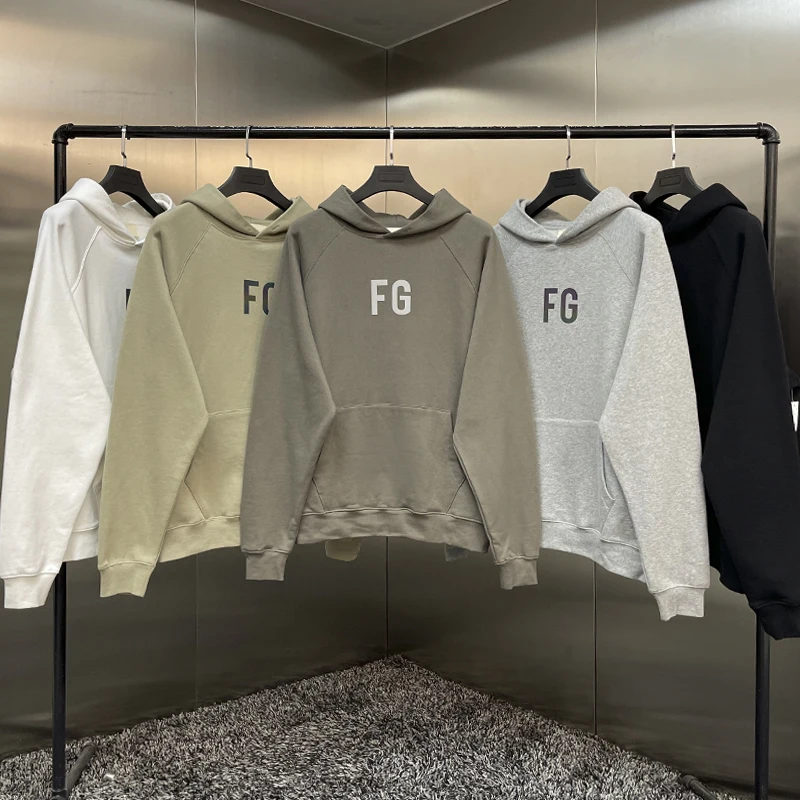 

Essentials Men Hoodies colorful Reflective FG logo Sweatshirt Hip hop Oversized Pullover High Quality 7th Collection Hoodies