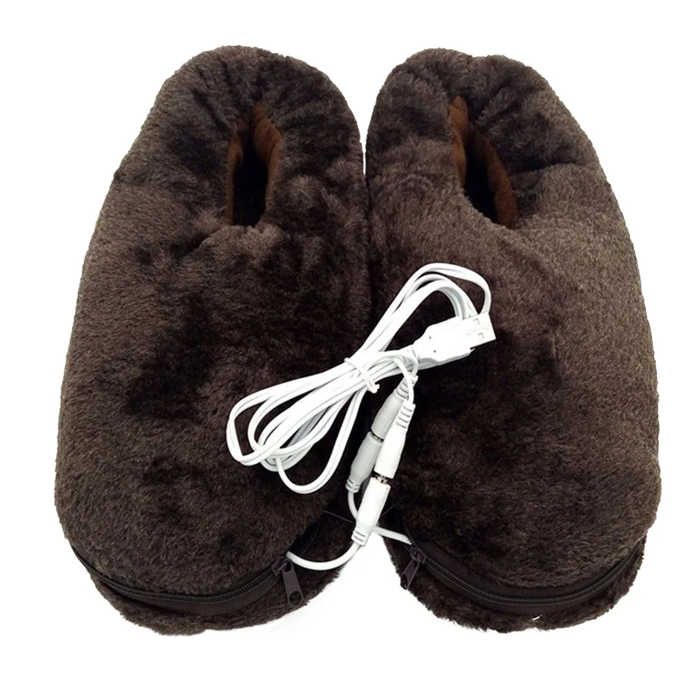 

Slippers Usb Heated Foot Electric Heating Warmer Shoes Plush Warmers Womenfeet Winter Rechargeable Pad Boots Warm Warming