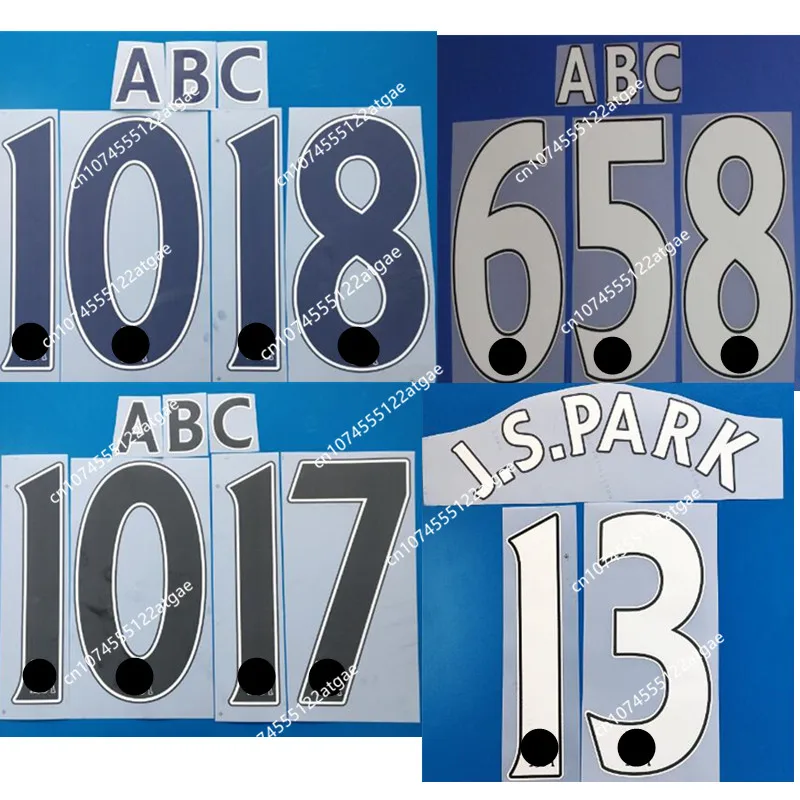 

Super A plastic material 2006 2017 ROONEY black blue white Nameset Number Printing Heat Transfer