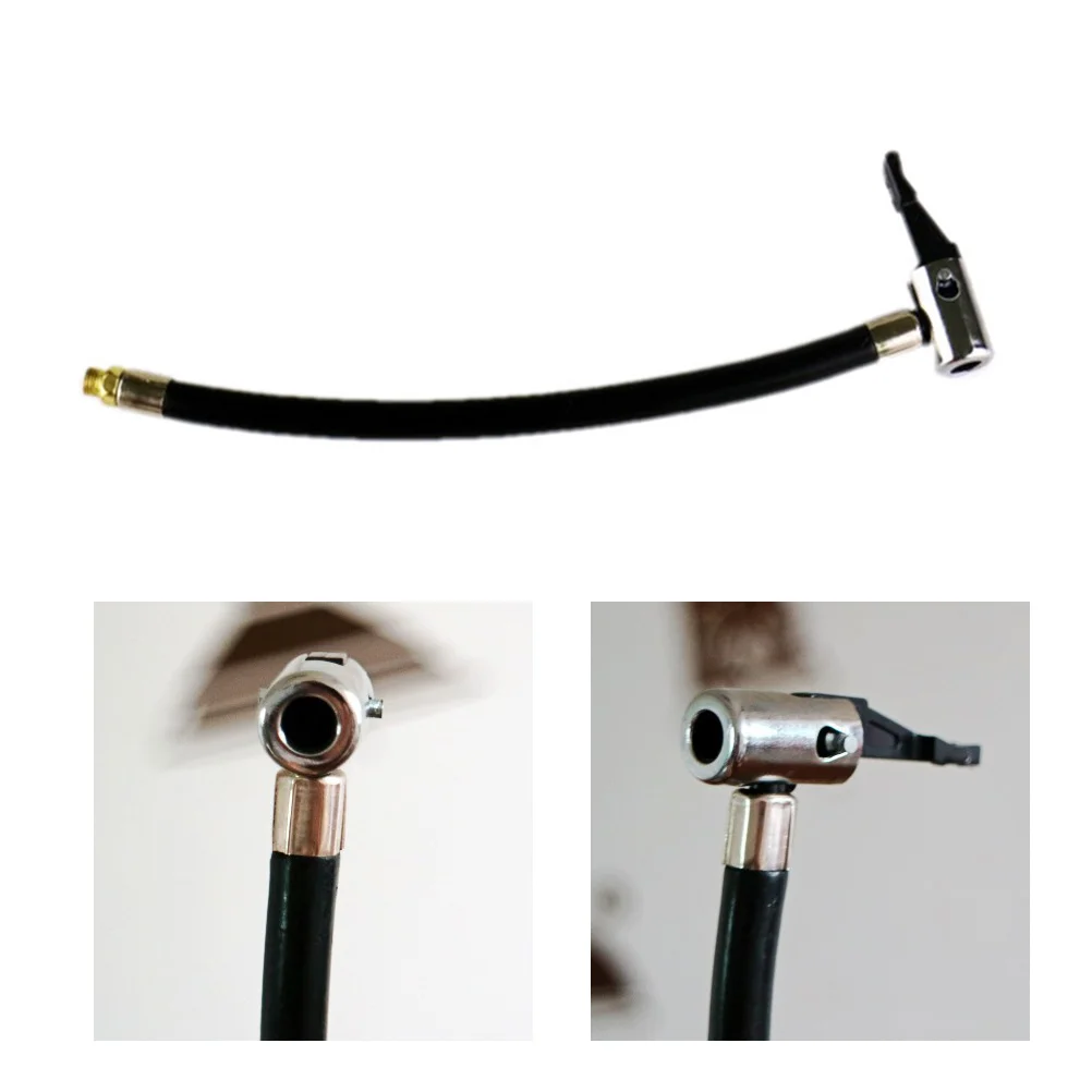 

2pcs Replacement Air Pump Extension Rubber Hose Inflator Pipe Cord (Black)
