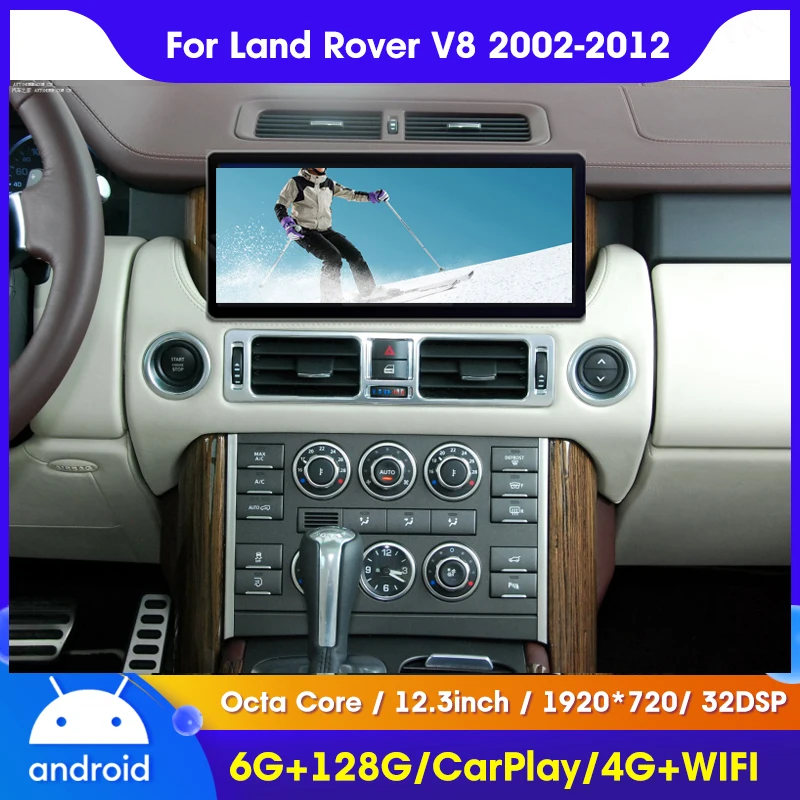 

Android 11 Multimedia Player Car Radio For Land Range Rover V8 L322 2002-2012 GPS Navigation Wireless Carplay 12.3Inch Stereo