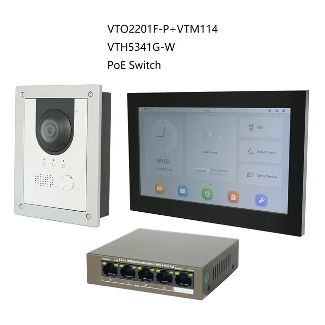 Комплект ip видеодомофона. Vto2201f-p. Комплект домофонии IP.