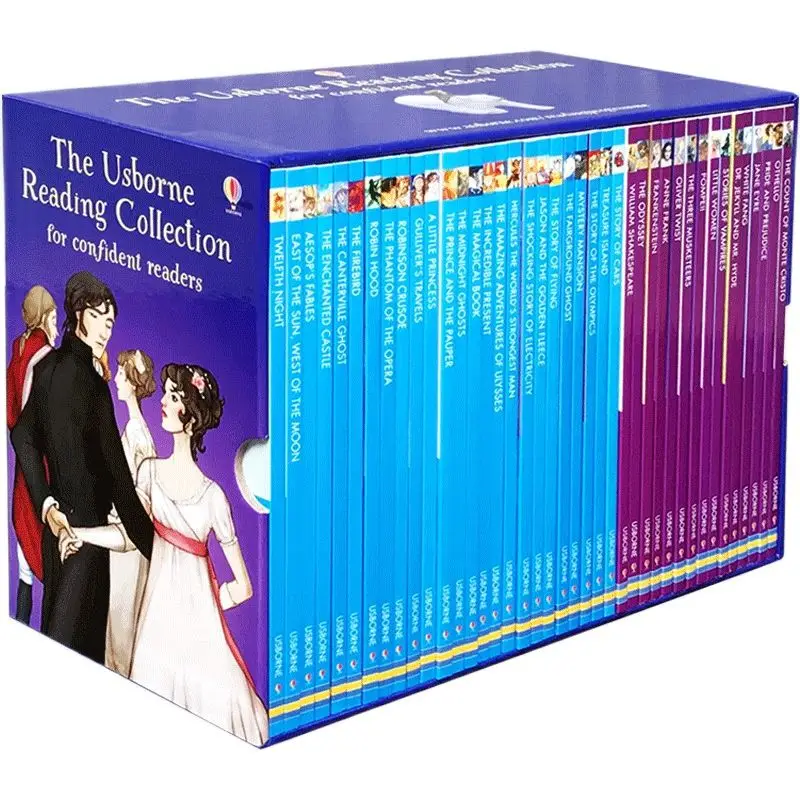 

40 книг/набор, книга для чтения с надписью «Usborne»