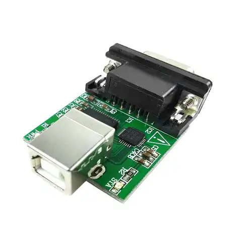 Преобразователь Silabs CP210x USB в RS232, последовательный адаптер 9pin в USB-B в DB9, чип CP2102